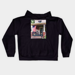 House with Betsy Ross Flag Kids Hoodie